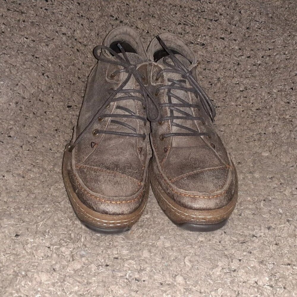 Vintage DOLCIS-Brown Distressed Oiled Suede Desert Boots-Sz 13-NWOB - Picture 4 of 7